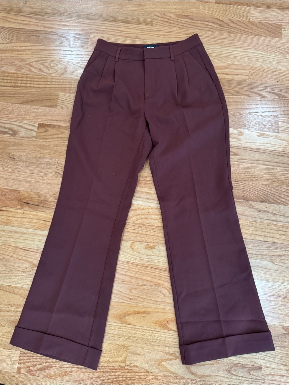 PAIGE Aracelli Pant in Mahogany NWT Sz 4 Petite - Picture 2 of 3